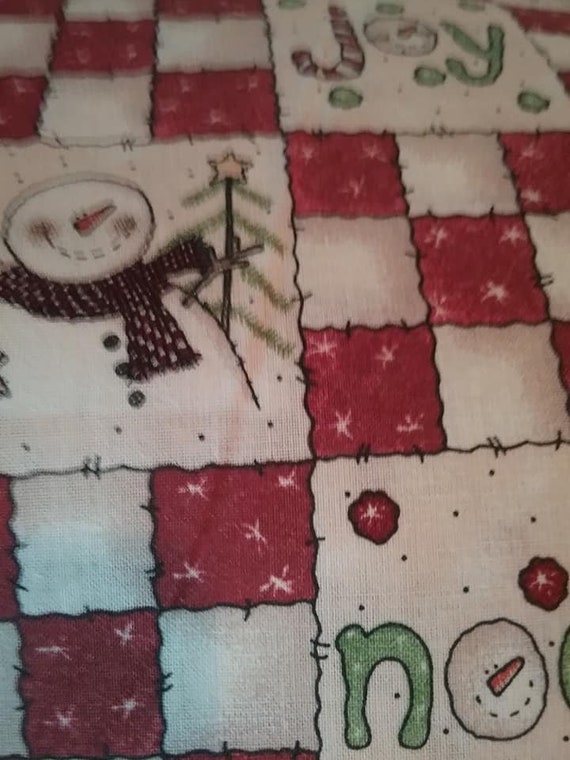 Christmas Snowman Fabric