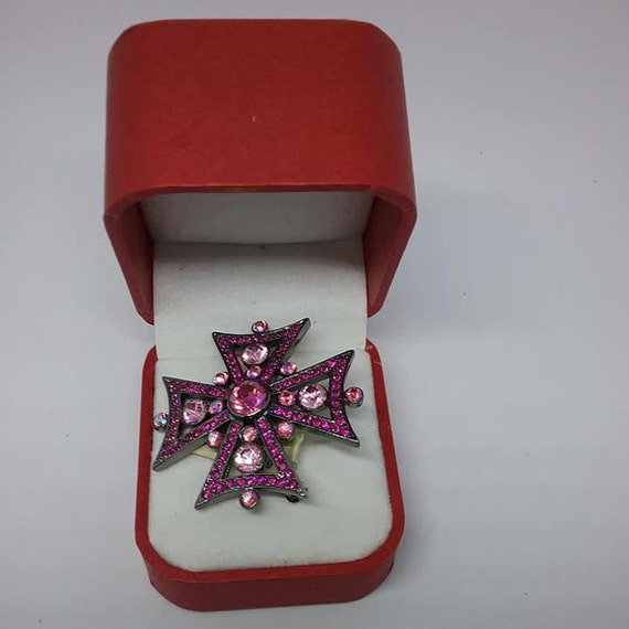 Vintage Givenchy Maltese Cross Brooch, Lord & Taylor