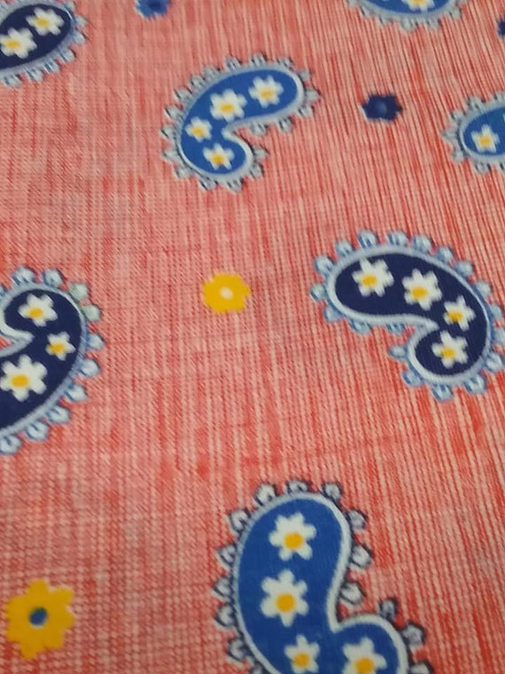 Cotton Paisley Material, 2 Yards Fabric,
