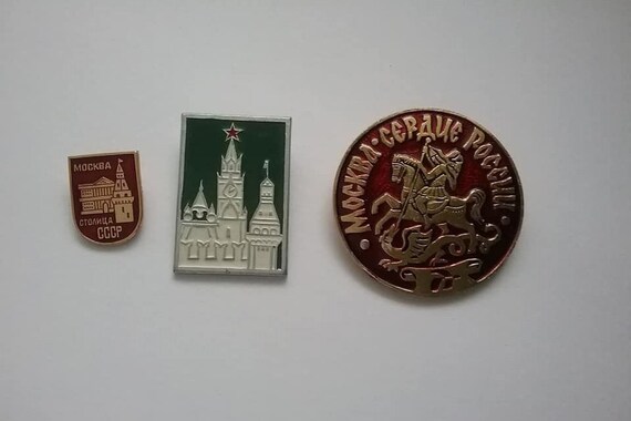 Rare Vintage Moscow Hat/Lapel Pins,