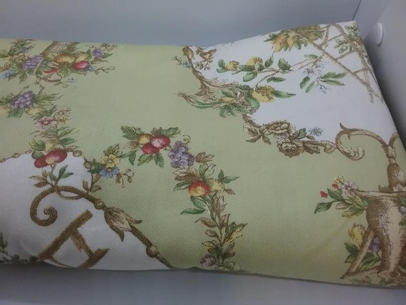 Upholstery Material, P Kaufmann, Victorian Gardening Print, 2.5 Yards Fabric,