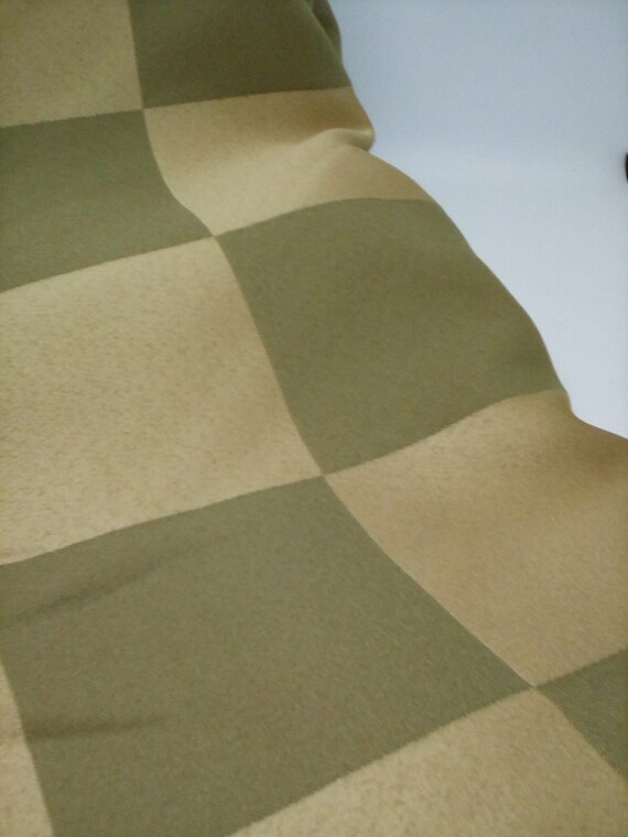3 Yards Jacquard Fabric, Two Tone Check, Olive Green Jacquard Polyester