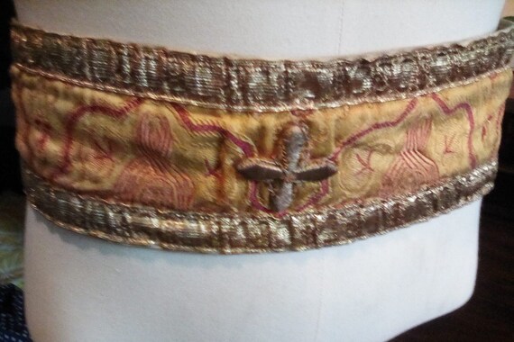 Antique Vestments, Imperial Russian Greek Orthodox Priest Belt, Religious Artifact, Liturgy Vestments, Religious Collectibles