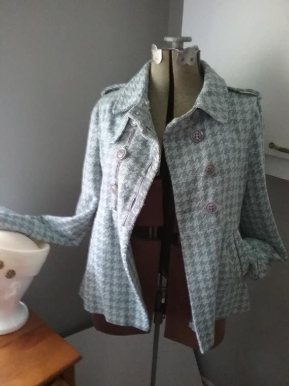 Vintage Women's Wool Jacket, Vintage Swing Wool Jacket, Costa Blanca Wool Jacket, Woman's Vintage Wool Swing Jacket with Empire Waist