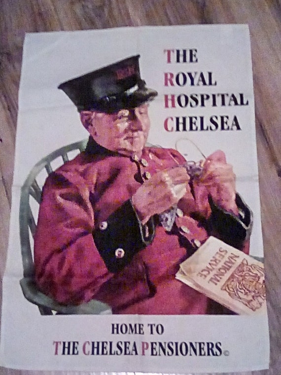 Cotton British Tea Towel for The Royal Hospital Chelsea, Pensioners of the Royal Hospital Chelsea