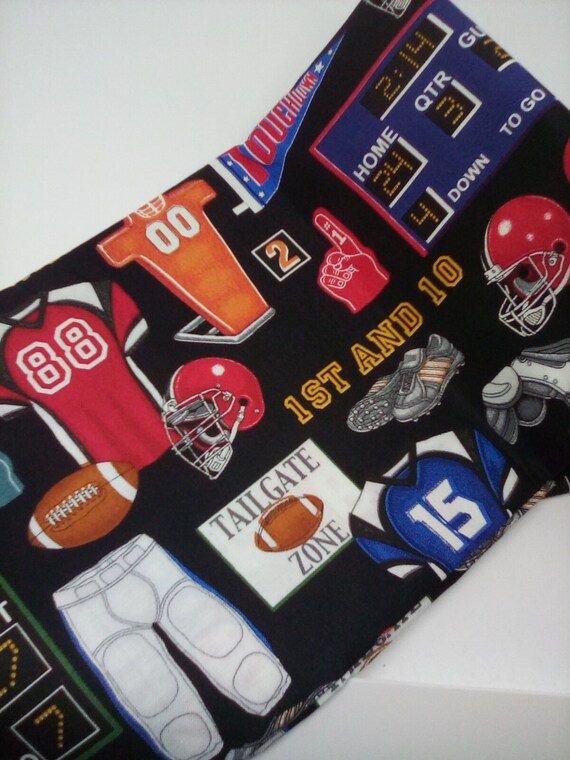 1 Yard Cotton Novelty Fabric, Football Print Fabric, Sports Fan Material, Whole 9 Yards by Dan Morris