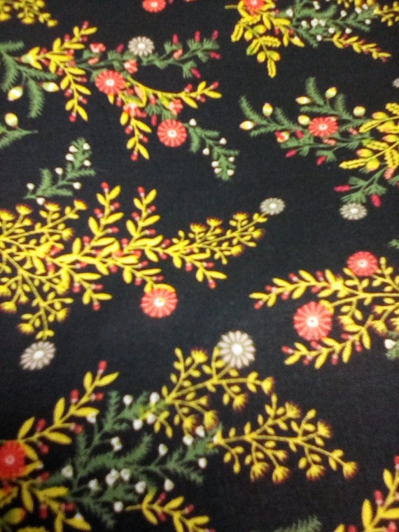 3 Yards Laura Ashley Cotton Fabric, Floral Cotton Material, Laura Ashley Floral Print
