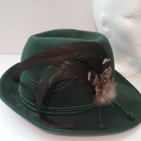 Vintage Men's German Fedora, with Feathers
