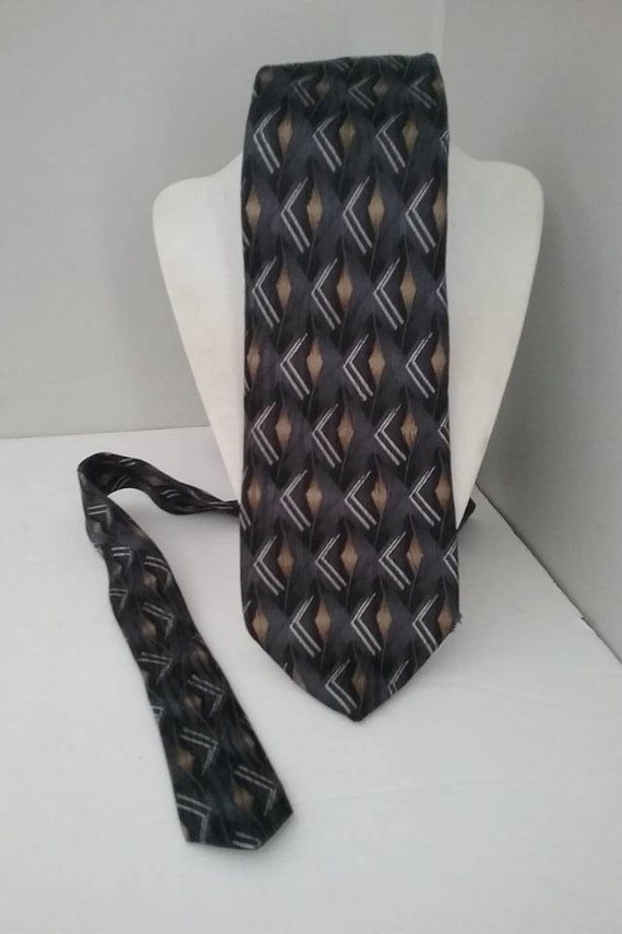 1990's Men's Silk Tie, Designer Gianfranco Ruffiin, Italian