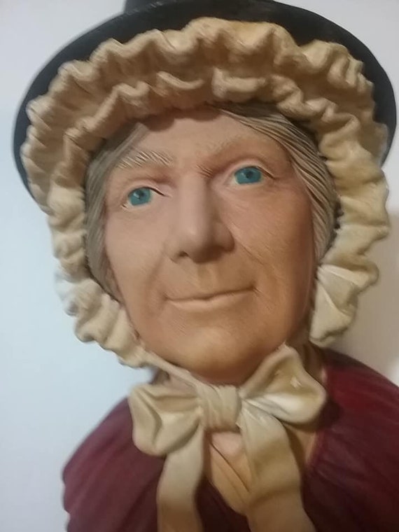 Bosson Head, Welsh Lady Bosson Chalkware Head