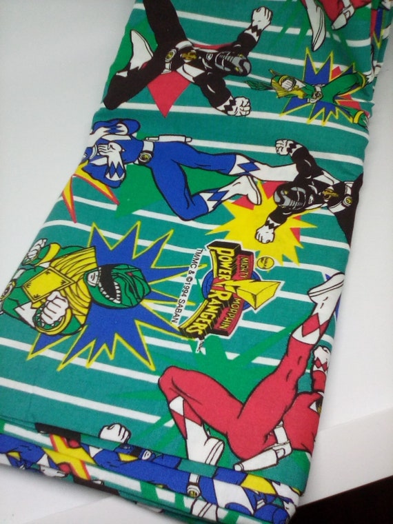 2 Yards of Licensed Cotton. Power Rangers Fabric, Licensed Power Rangers Cotton Material