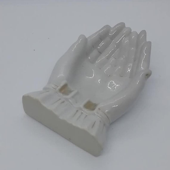Ceramic Ashtray, Unique Cupped Hand Ashtray