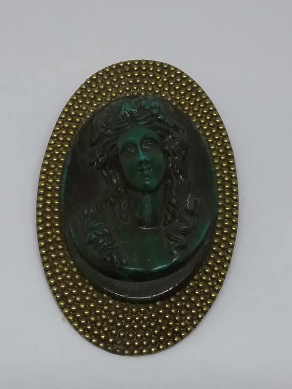 Vintage Cameo Brooch, Victorian Revival