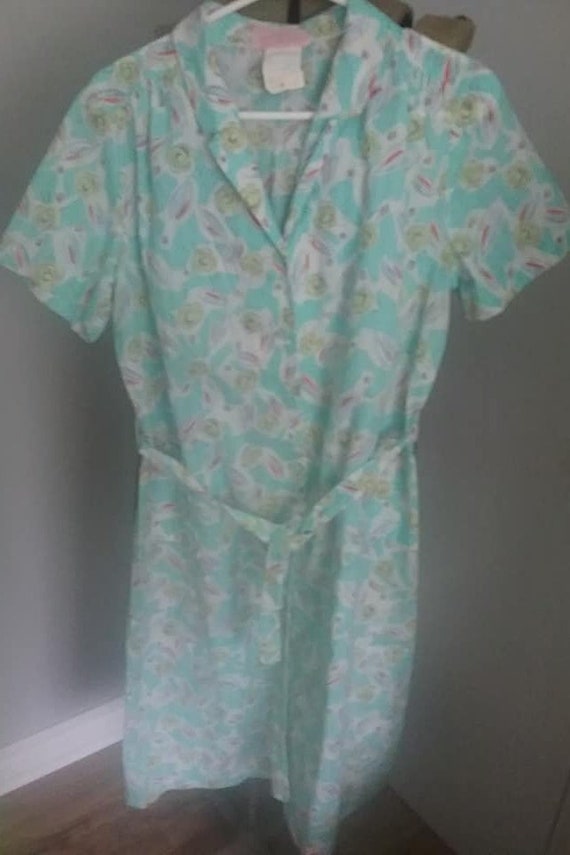 Vintage Floral House Dress, Ruby Lou