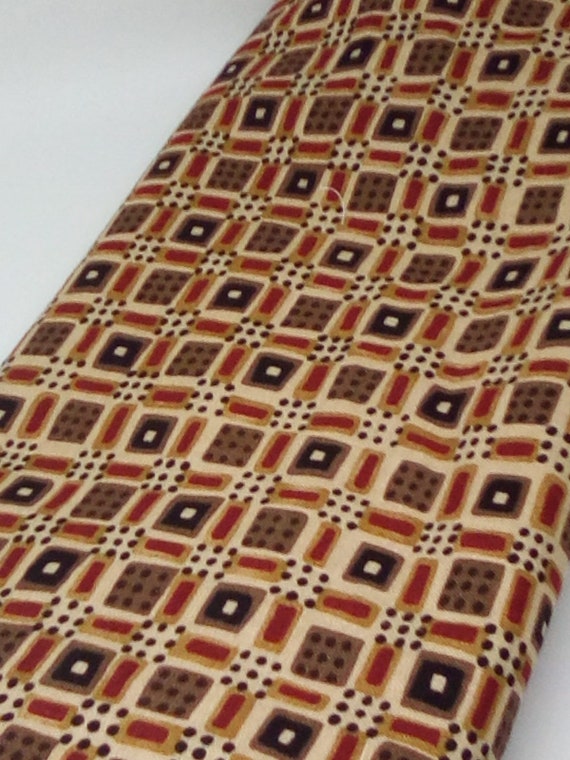 2 Yards Geometric Print, Cotton Handler Textiles Fabric, 1996 Blocks and Dots