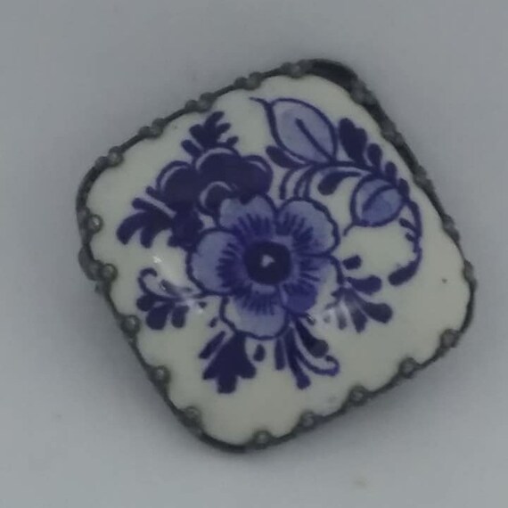 Vintage Deft Tile Brooch