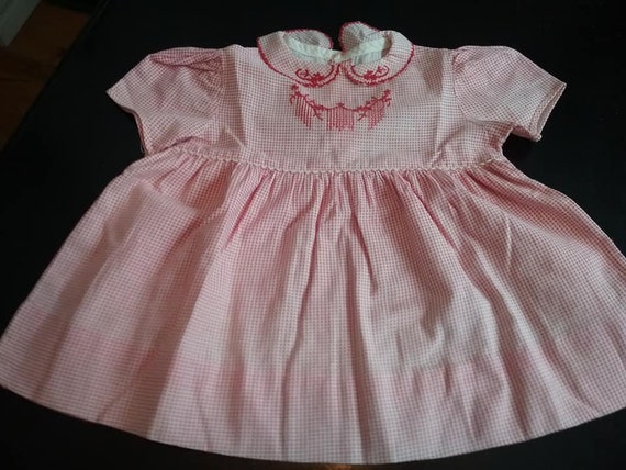 Vintage 50's Girl's Gingham Dress