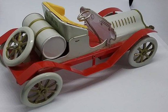 Vintage Wind-up Tin Car, Roadster