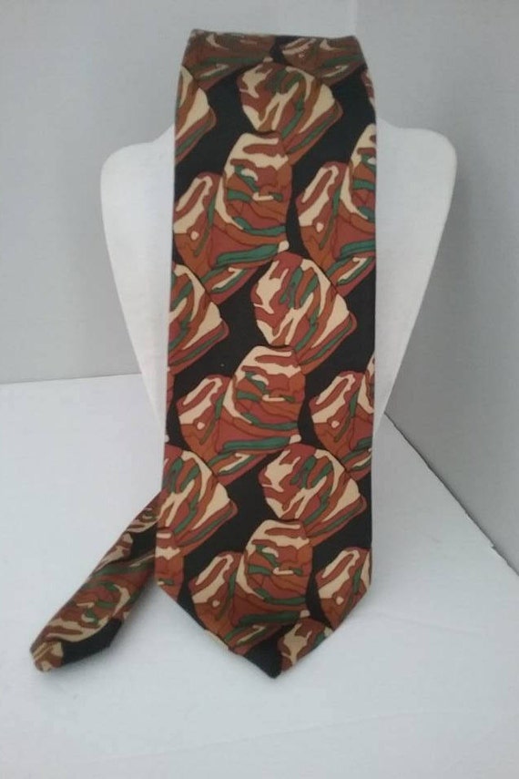Men's Vintage Camo Tie, Wide, Khaki Colors