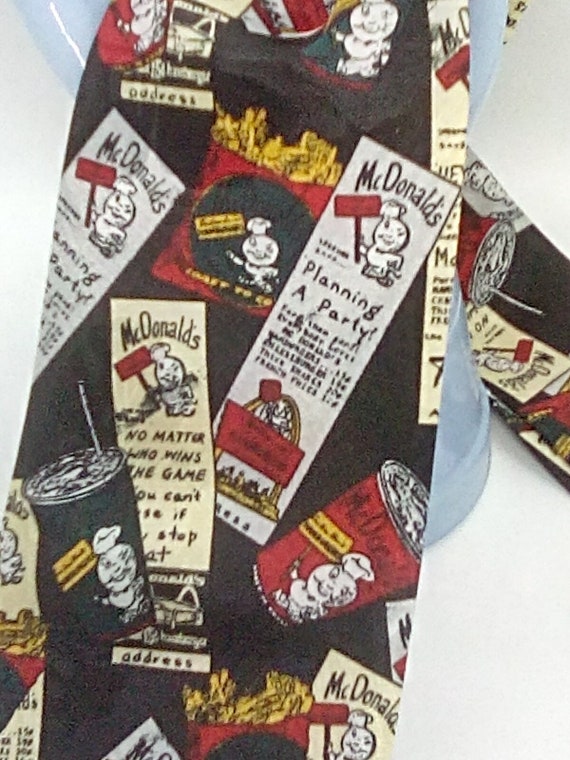 Vintage McDonalds Tie, Novelty McDonalds Employee… - image 7