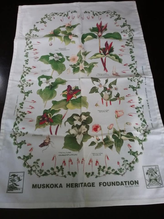 Canadian Tea Towel, Floral Wall Fabric