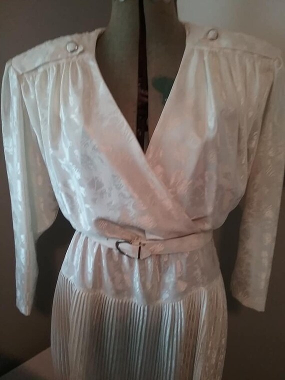 Vintage White Formal Dress, Vintage Formal Maxi Dr