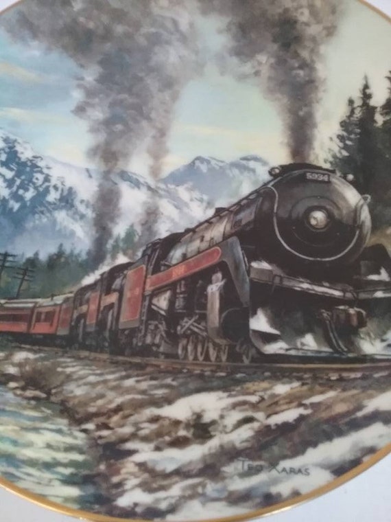 Vintage Steam Engine Plate, Canadian Pacific Railway