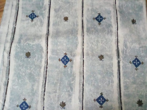 2 Yards Cotton Fabric, Abstract Print Cotton, Light Blue Cotton Material