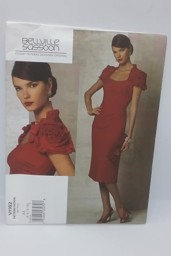 Vogue Sewing Pattern, V1162. Designer Bellville Sassoon, Fitted Dress