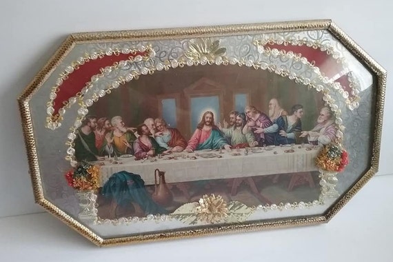 1960's Last Supper Framed Picture