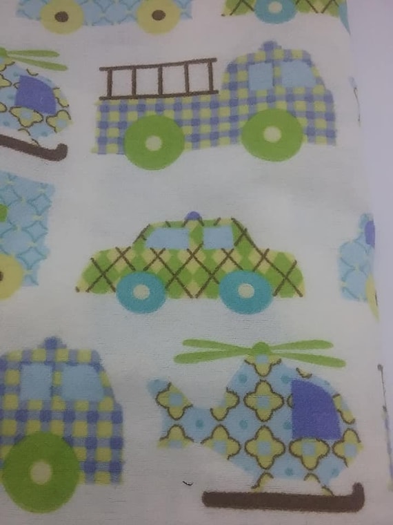 Novelty Material, Emergency Vehicles Fabric, Cotton Blend Fabric, Children's Car Print