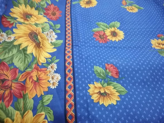 Sunflower Sewing Material, Cranston Printworks, 1 Yard Fabric