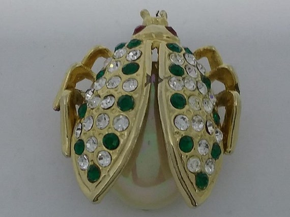 Vintage Rhinestone Insect Brooch,