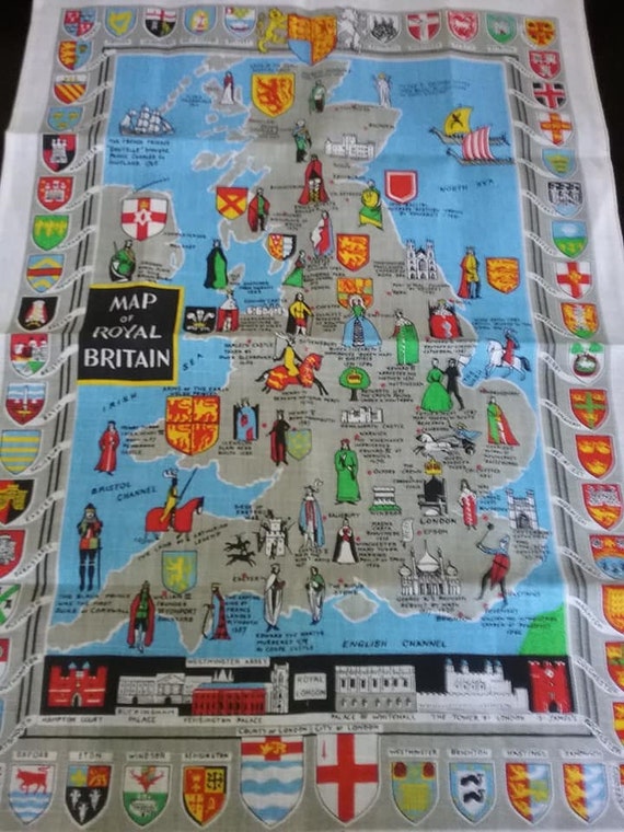 Fabric Wall Art of Britain's Monarchy, Historical