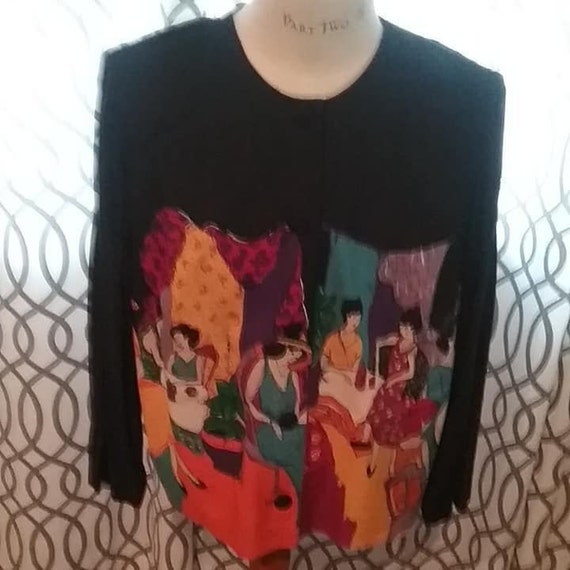 KSL Blouse, Karin Stevens Designer Jacket, Cafe Scene Artistic Style