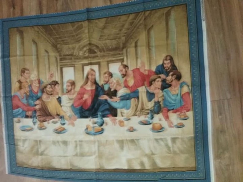 The Last Supper Quilting Sewing Fabric Panel VIP Cranston Etsy