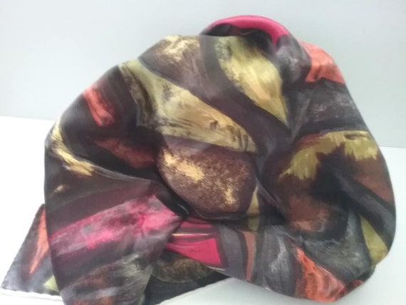 Women's Vintage Square Scarf, Abstract Design