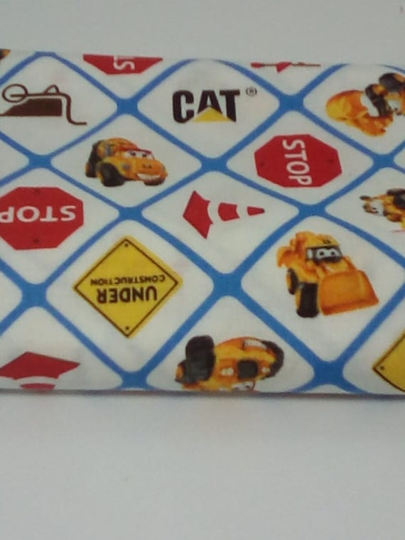 1 Yard of 100% Cotton Novelty Fabric, Construction Machines and Signs, Child's Construction Theme Material