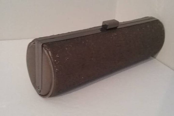 Adrienne Vittadini Vintage Purse, Rolled Clutch, Brown