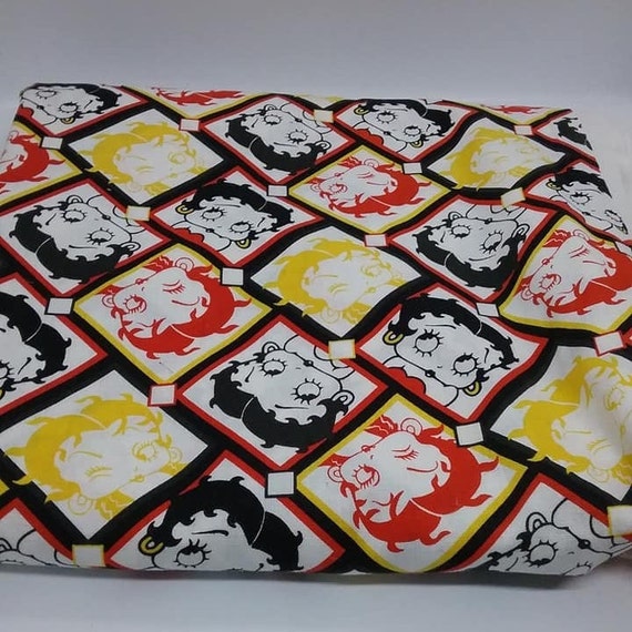 2 Yards of Betty Boop Material, Quilting Cotton Fabric,