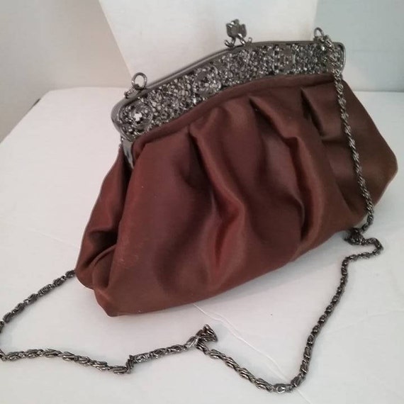 Vintage Brown Evening Bag,
