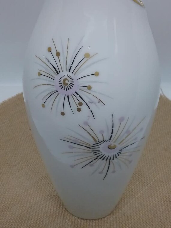 Mid-Century Modern Vase with Atomic Design, Hanika Volkstedt Porcelain