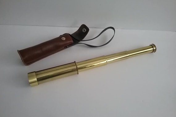 antique brass telescope