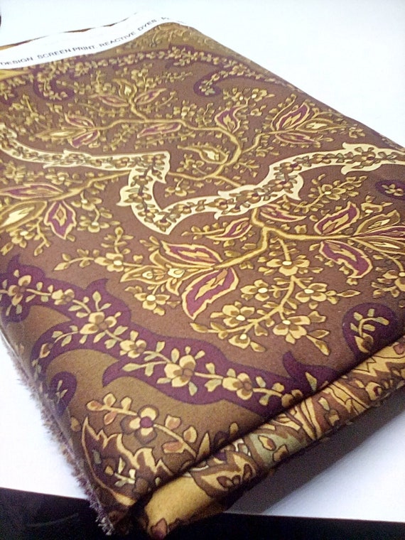 2+ Yards Cotton Sateen Fabric, Braemore Design, Satin Finish, High Quality Made in Peru