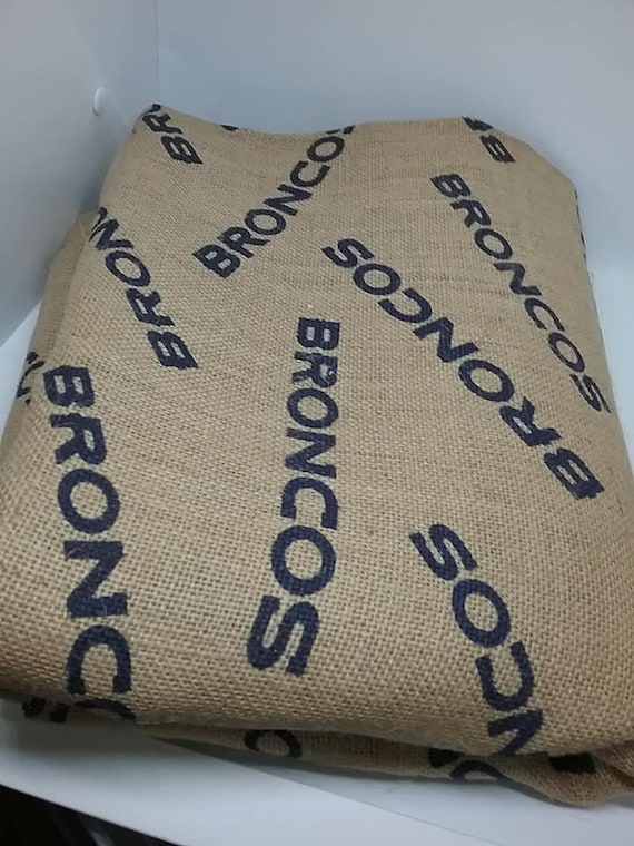 3 Yards NFL Licensed Broncos Burlap, Denver Broncos Licensed Fabric