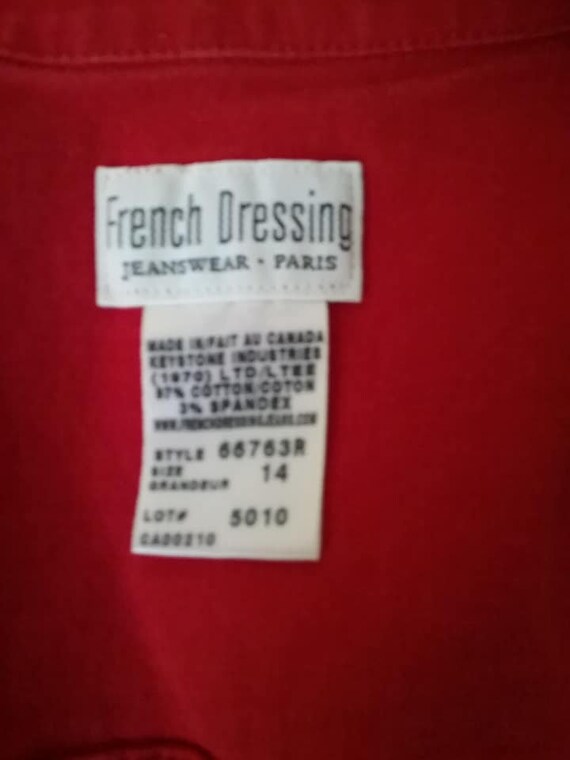 Vintage Red Jean Vest for Women,