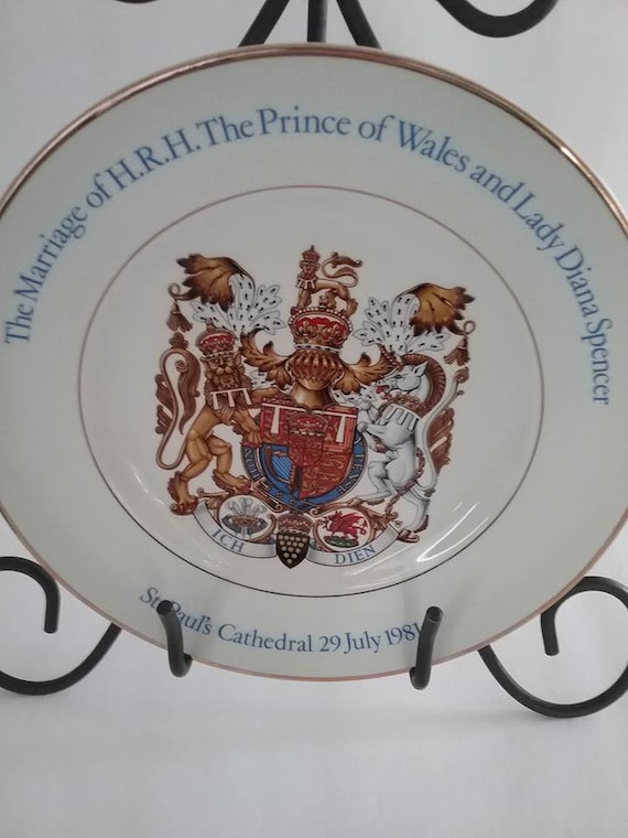 Commemorate Marriage of Charles and Diana, Charles and Diana Wedding Souvenir, Wood & Sons Commemorative Royal Wedding Plate, Royal Wedding