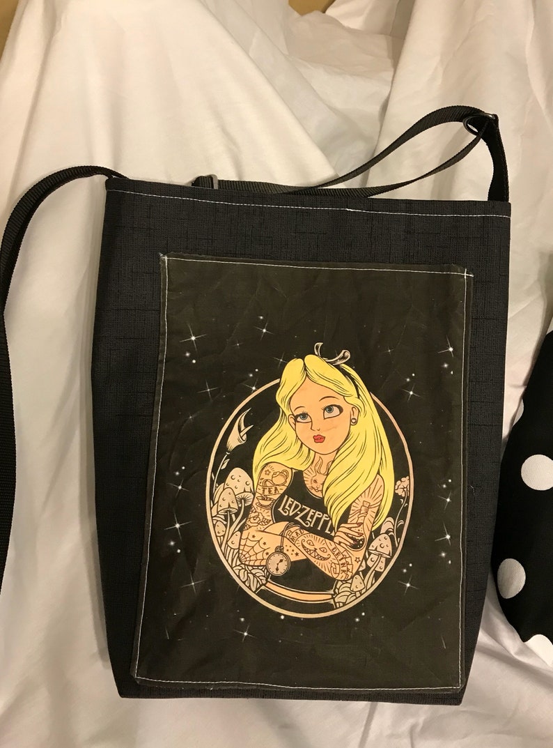 Tattooed Alice In Wonderland Inspired Crossbody Bag