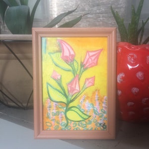 Arte Vegetal, Arte Suculento, &quot;Suculenta no. 26&quot;, Arte Original, artista botánico, gouache y acuarela sobre papel, 6&quot; x 8&quot;