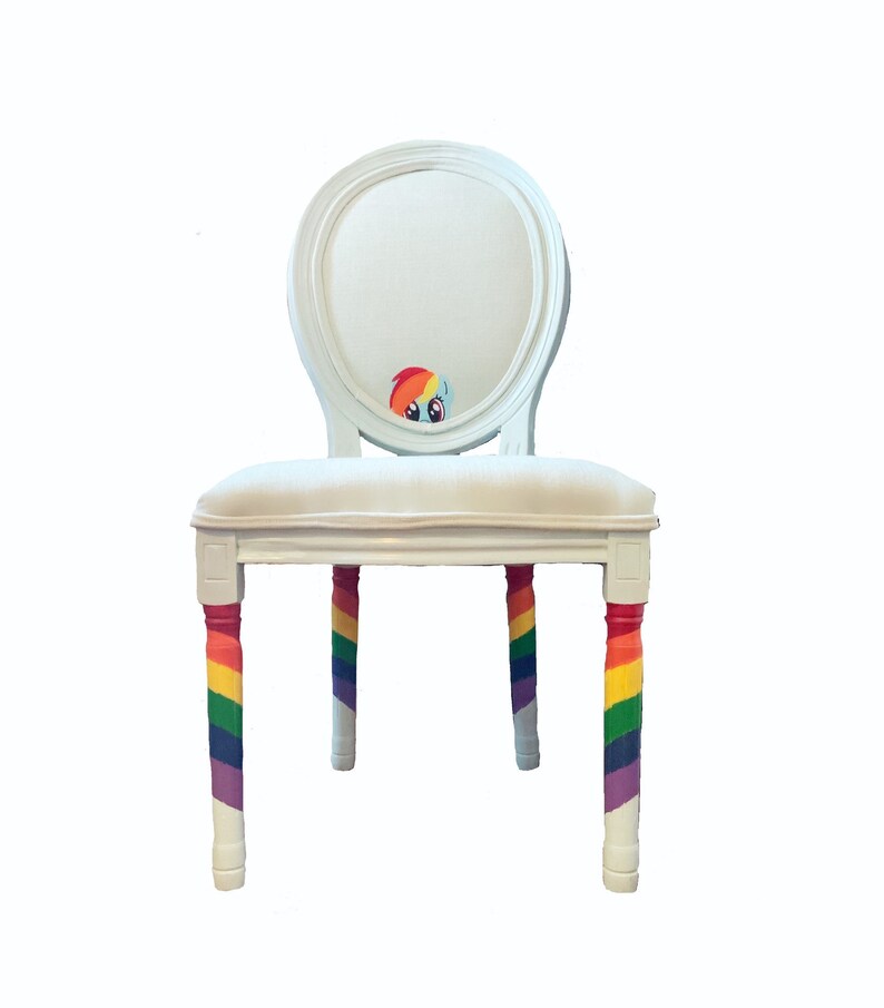 Rainbow Dash Chair My Little Pony Vanity Chair Side Chair Desk Chair